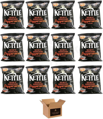 Kettle Chips Variety Flavoured Potato Crisps Snacks – Hand Cooked Cut Crispy