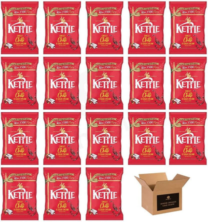 Kettle Chips Variety Flavoured Potato Crisps Snacks – Hand Cooked Cut Crispy