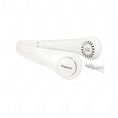 Portable Neck Fan | Bladeless USB Rechargeable Wearable Fan with 360° Cooling Airflow 3 Speed Settings