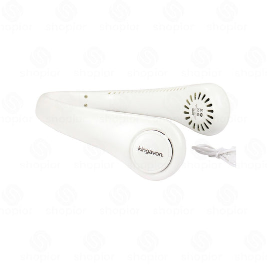 Portable Neck Fan | Bladeless USB Rechargeable Wearable Fan with 360° Cooling Airflow 3 Speed Settings