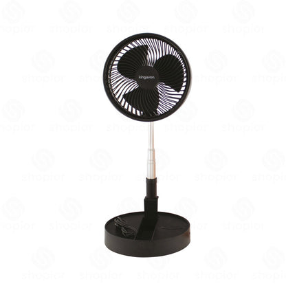 Cordless Telescopic Folding Fan – USB Rechargeable Portable Standing Fan with 3600mAh Battery