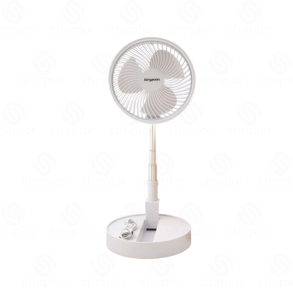Cordless Telescopic Folding Fan – USB Rechargeable Portable Standing Fan with 3600mAh Battery