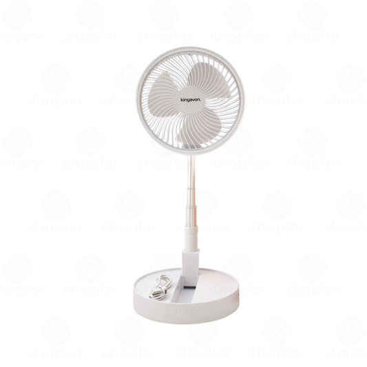 Cordless Telescopic Folding Fan – USB Rechargeable Portable Standing Fan with 3600mAh Battery
