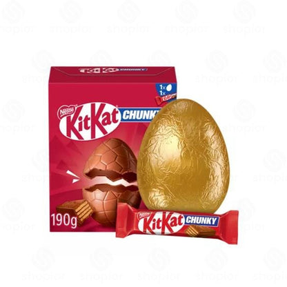 KitKat Chunky Milk Chocolate Easter Egg – Small & Large Eggs with Crispy Wafer Bar, Easter Gift Packs