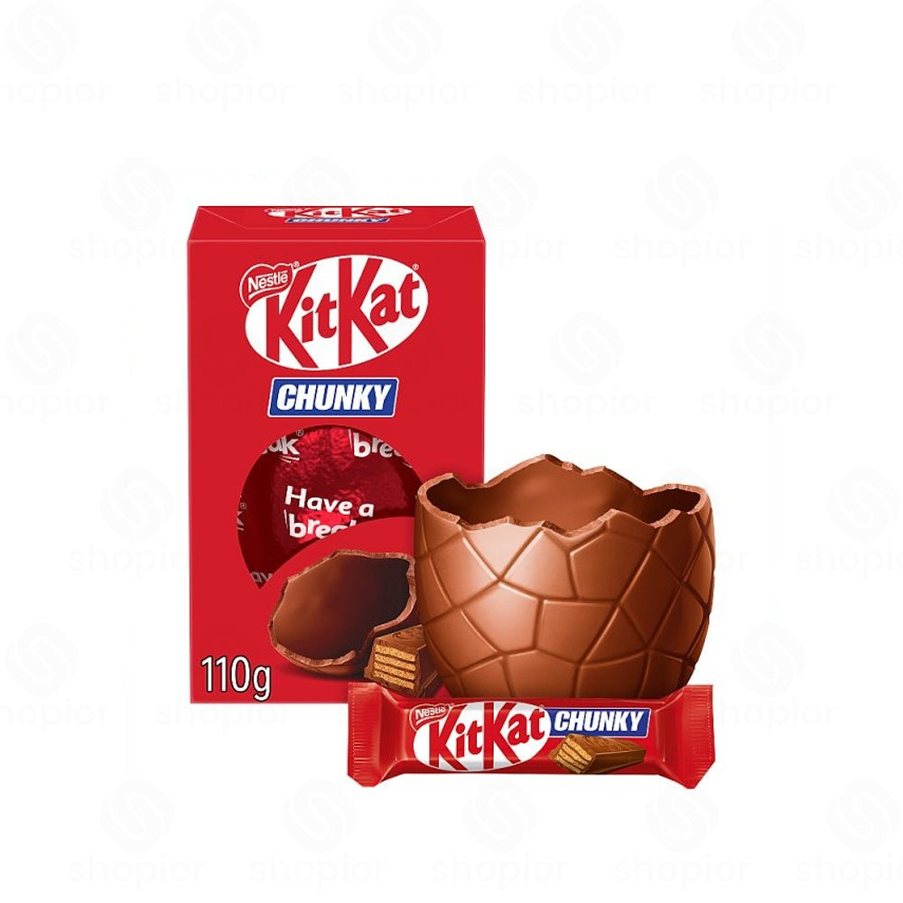 KitKat Chunky Milk Chocolate Easter Egg – Small & Large Eggs with Crispy Wafer Bar, Easter Gift Packs