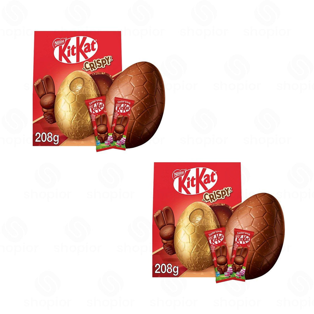KitKat Crispy Chocolate Giant Easter Egg 208g – Milk Chocolate Large Eggs Wafer Crunch