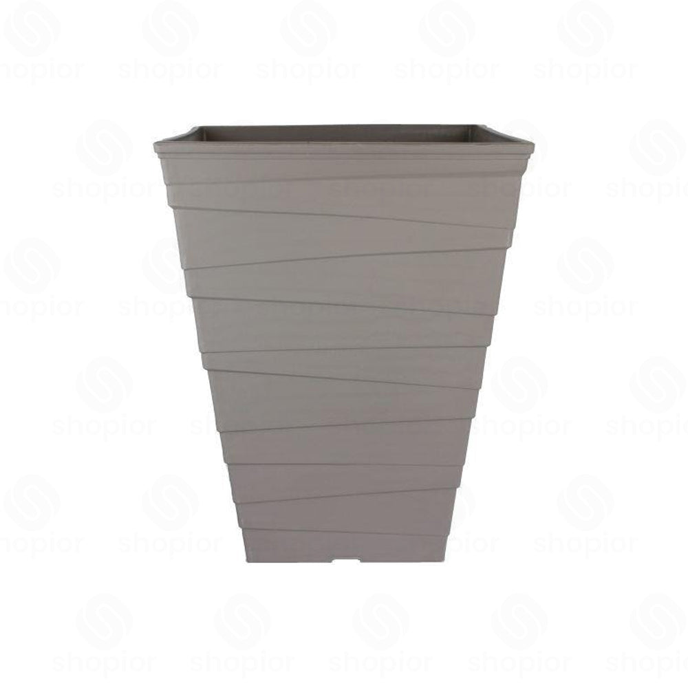 Miranda Tall Square Planter 33cm – Large Outdoor Garden Plant Pot with Drainage Holes | Modern Patio Planter