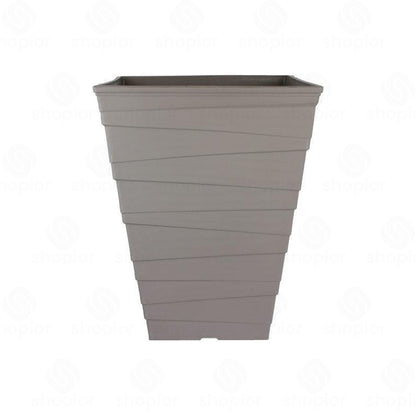 Miranda Tall Square Planter 33cm – Large Outdoor Garden Plant Pot with Drainage Holes | Modern Patio Planter