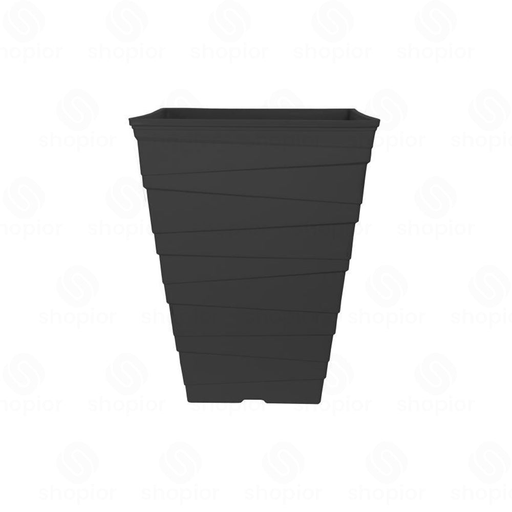 Miranda Tall Square Planter 33cm – Large Outdoor Garden Plant Pot with Drainage Holes | Modern Patio Planter
