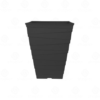 Miranda Tall Square Planter 33cm – Large Outdoor Garden Plant Pot with Drainage Holes | Modern Patio Planter