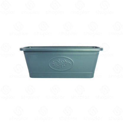 Olive Trough Straight Sided Planter 60cm – Large Grey Rectangular Garden Planter for Flowers