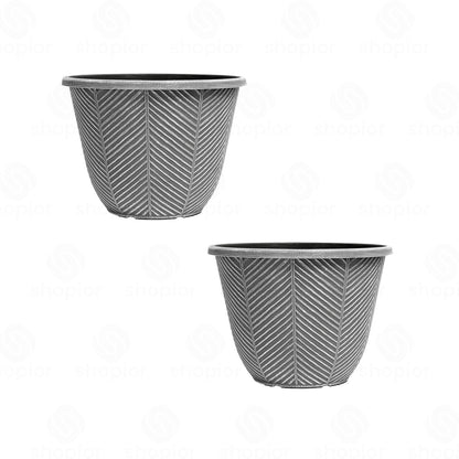 Silver Zinc Galvanised Metal Plant Pots – Rustic Heart Print Trough & Pail Planters with Rope Handles