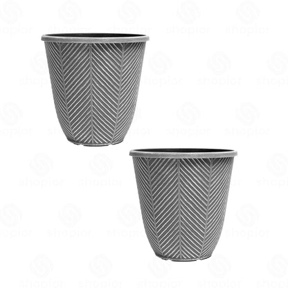 Silver Zinc Galvanised Metal Plant Pots – Rustic Heart Print Trough & Pail Planters with Rope Handles