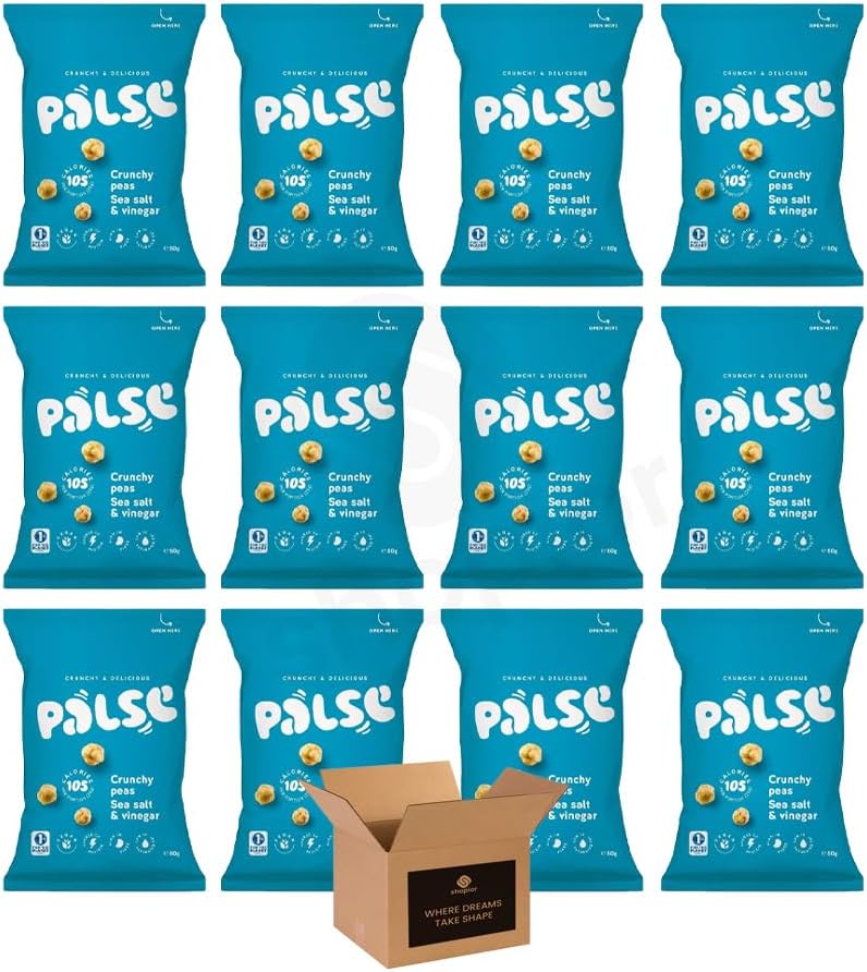 PALSE Sweet Paprika - Crunchy Peas - Sea Salt & Vinegar Broad Bean Snacks