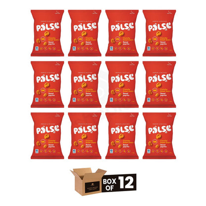 PALSE Sweet Paprika Crunchy Broad Bean Snacks – Healthy, High Fibre, Low Fat, Low Calorie (Case of 12 x 50g)