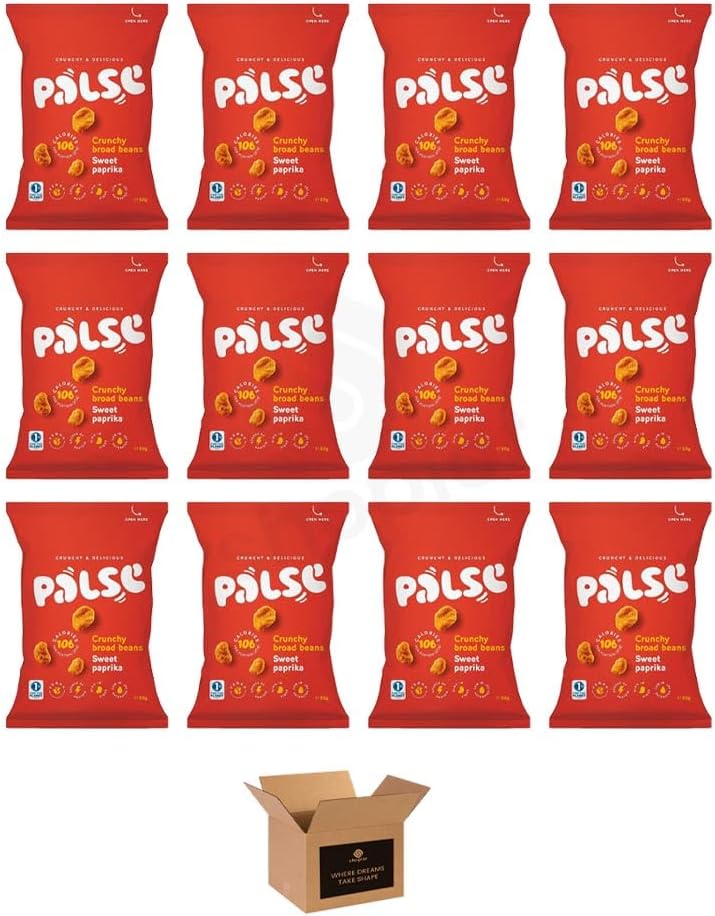PALSE Sweet Paprika - Crunchy Peas - Sea Salt & Vinegar Broad Bean Snacks
