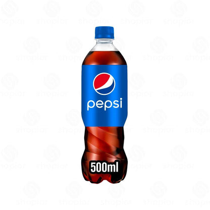 Pepsi Cola 500ml Pack of 12 | Low Calorie Sparkling Soft Drink | Fizzy Carbonated Cola Beverage