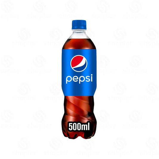 Pepsi Cola 500ml Pack of 12 | Low Calorie Sparkling Soft Drink | Fizzy Carbonated Cola Beverage