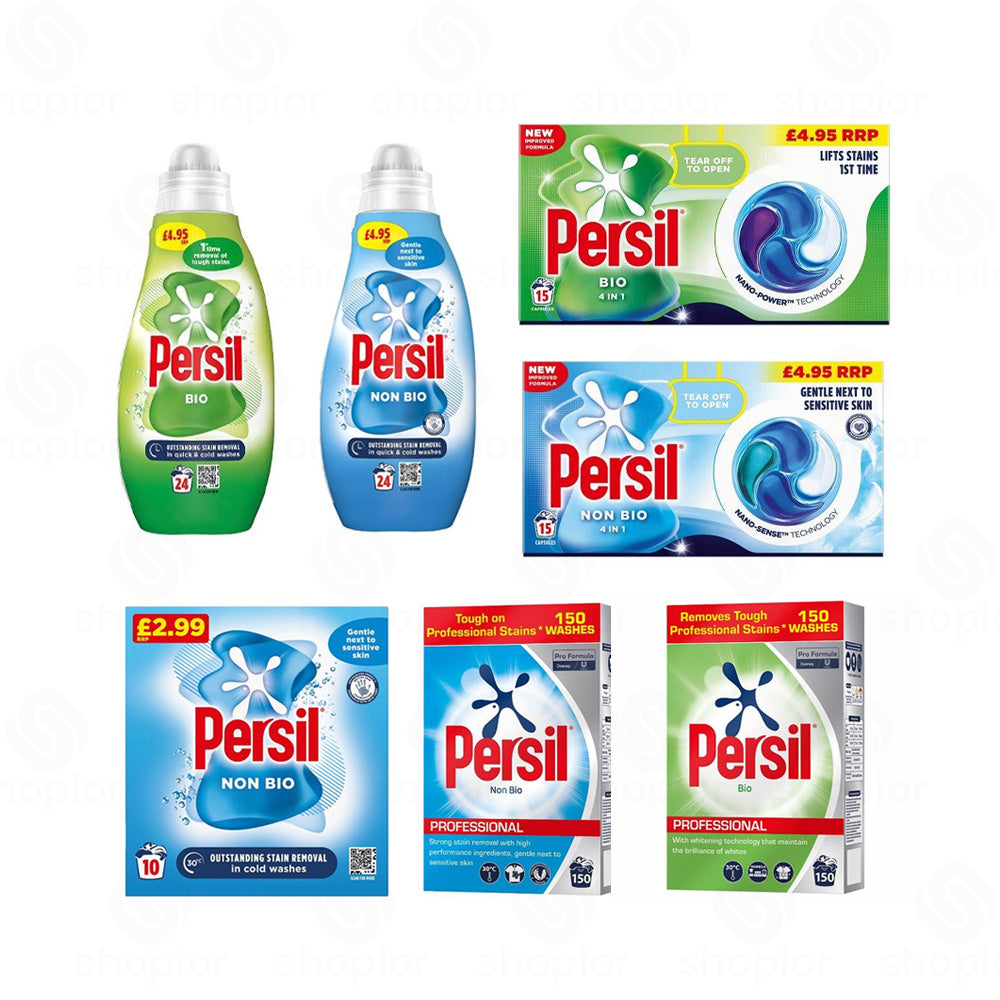 Persil Professional Laundry Detergent | Bio & Non Bio Washing Liquid, Laundry Capsules