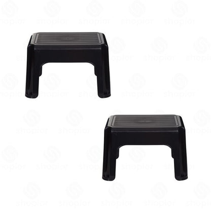 Heavy Duty Plastic Step Stool 40cm | Multipurpose Footstool for Kitchen, Bathroom, Bedroom | Lightweight, Easy Clean Finish | Portable Utility Stool for Adults & Kids