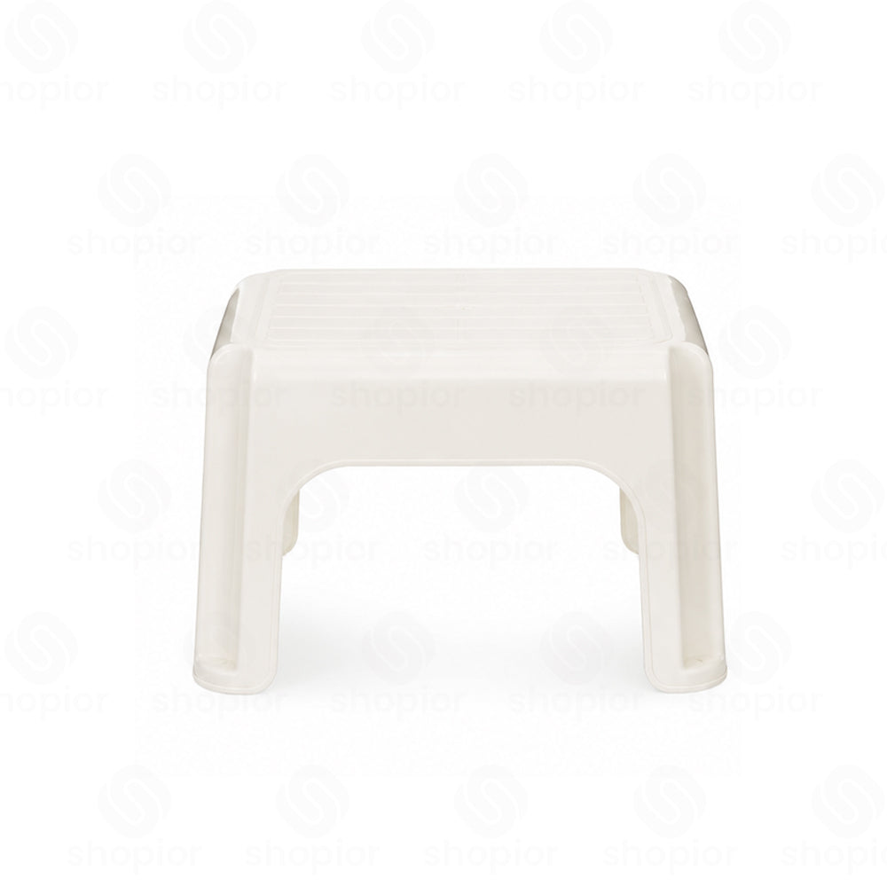 Heavy Duty Plastic Step Stool 40cm | Multipurpose Footstool for Kitchen, Bathroom, Bedroom | Lightweight, Easy Clean Finish | Portable Utility Stool for Adults & Kids