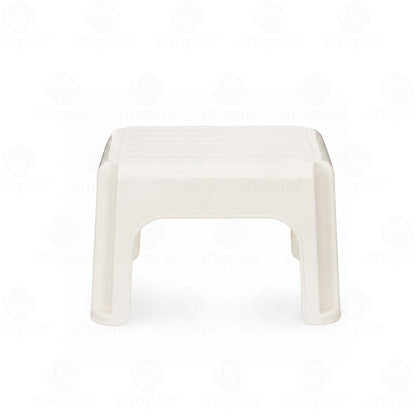 Heavy Duty Plastic Step Stool 40cm | Multipurpose Footstool for Kitchen, Bathroom, Bedroom | Lightweight, Easy Clean Finish | Portable Utility Stool for Adults & Kids