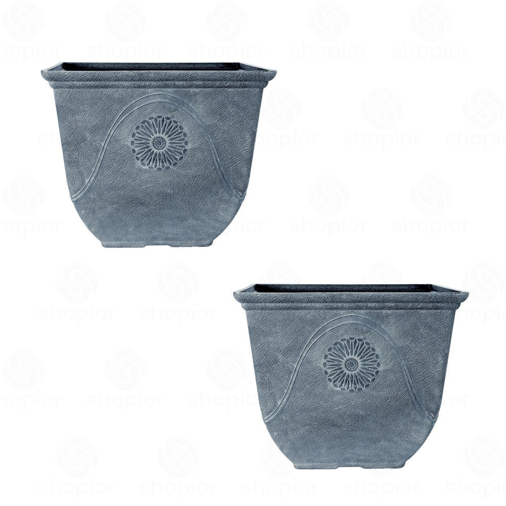 Premium Anaheim Aged Lead Planter Collection – Stone Effect Garden Plant Pots,