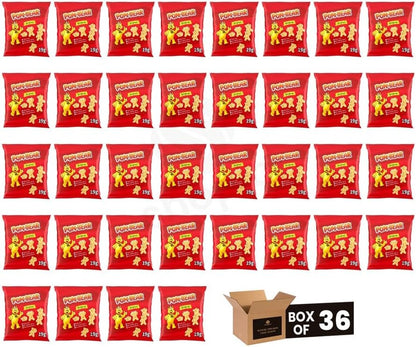 Pom Bear Original Crisps | Fun Bear Shaped Potato Snacks, Low Calorie Kids Snacks | Vegetarian Crunchy Lunchbox Treats, Flavoured Party Snacks for All Ages - 36 x 19g Case
