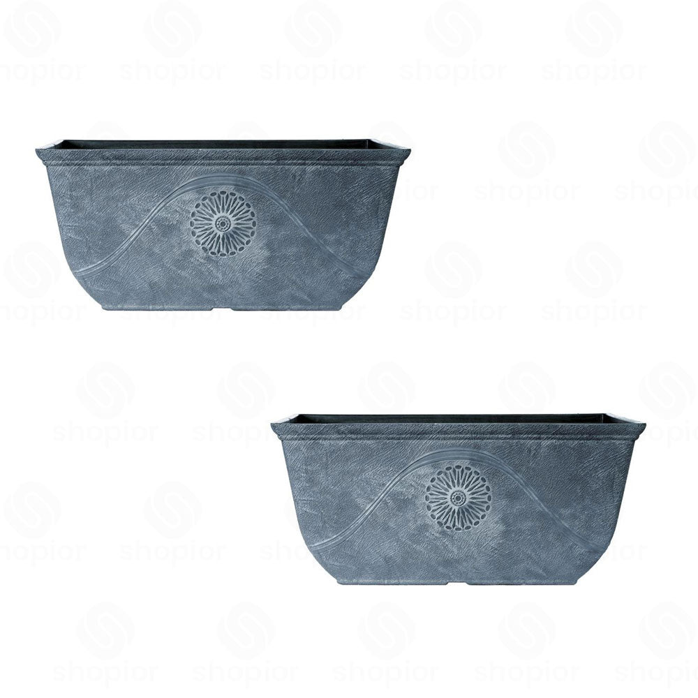 Premium Anaheim Aged Lead Planter Collection – Stone Effect Garden Plant Pots,