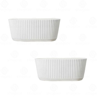 Premium Ribbed Plant Pot & Window Box Planter – Modern Fluted Indoor Outdoor Flower