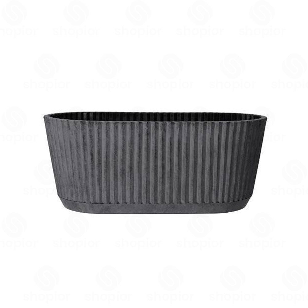 Premium Ribbed Plant Pot & Window Box Planter – Modern Fluted Indoor Outdoor Flower