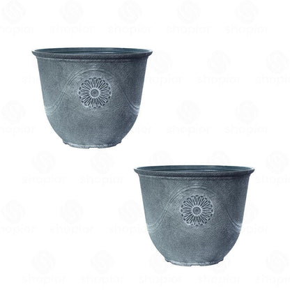 Premium Anaheim Aged Lead Planter Collection – Stone Effect Garden Plant Pots,