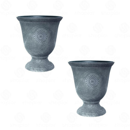 Premium Anaheim Aged Lead Planter Collection – Stone Effect Garden Plant Pots,
