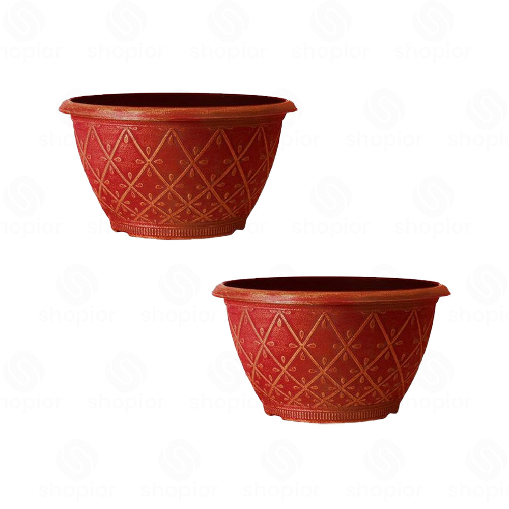 Prisma Bowl Planter 25cm (10”) 4L – Stylish Indoor & Outdoor Plastic Garden Plant Pot