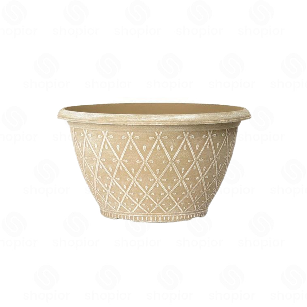 Prisma Bowl Planter 25cm (10”) 4L – Stylish Indoor & Outdoor Plastic Garden Plant Pot
