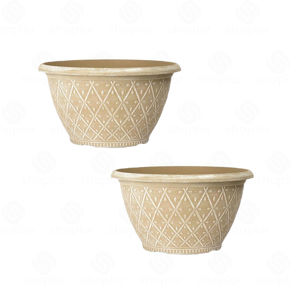 Prisma Bowl Planter 25cm (10”) 4L – Stylish Indoor & Outdoor Plastic Garden Plant Pot