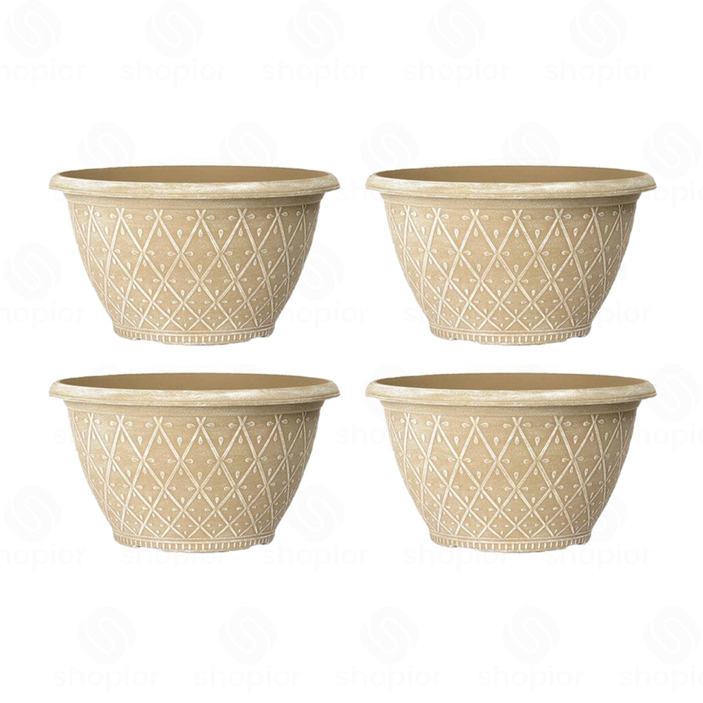 Prisma Bowl Planter 25cm (10”) 4L – Stylish Indoor & Outdoor Plastic Garden Plant Pot