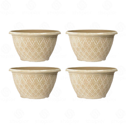Prisma Bowl Planter 25cm (10”) 4L – Stylish Indoor & Outdoor Plastic Garden Plant Pot