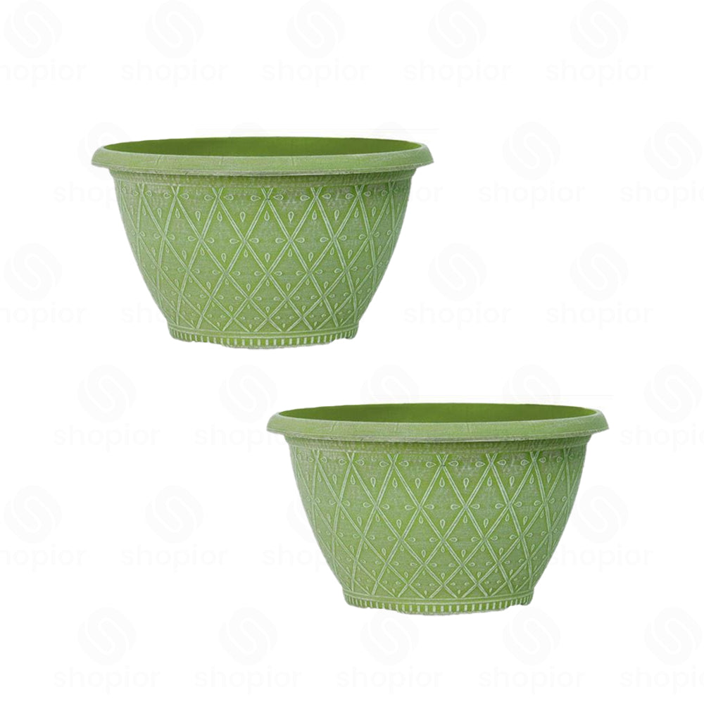 Prisma Bowl Planter 25cm (10”) 4L – Stylish Indoor & Outdoor Plastic Garden Plant Pot