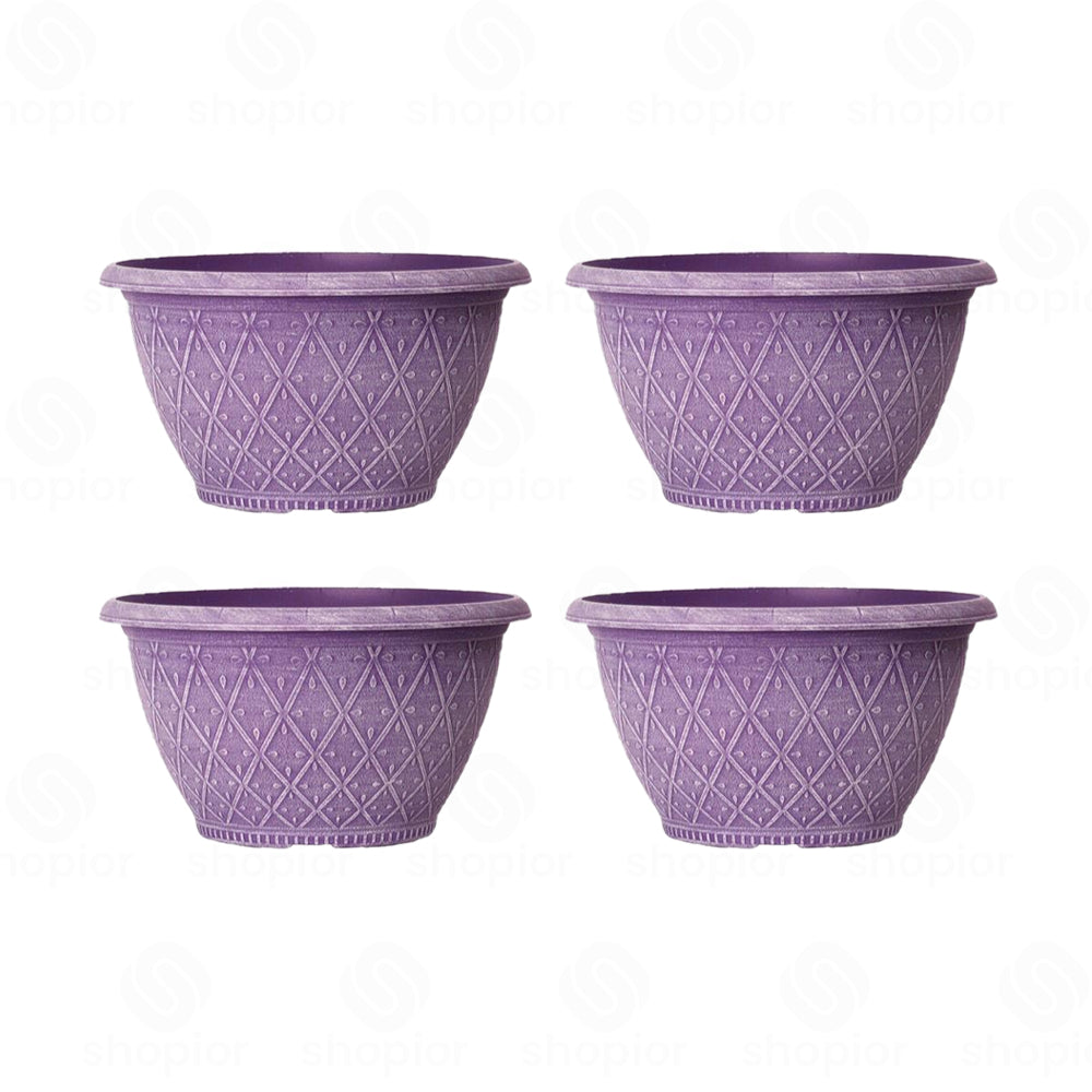Prisma Bowl Planter 25cm (10”) 4L – Stylish Indoor & Outdoor Plastic Garden Plant Pot