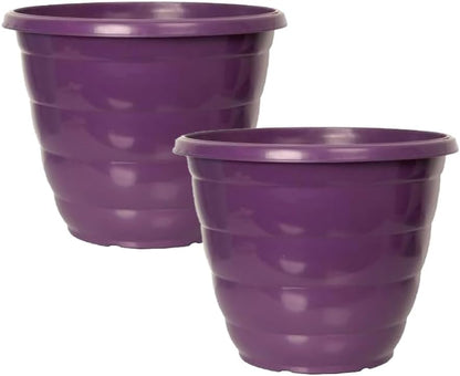 30cm (12 Inch) Plastic Planter Round Ascot Flower Pot | Garden Plant Pot