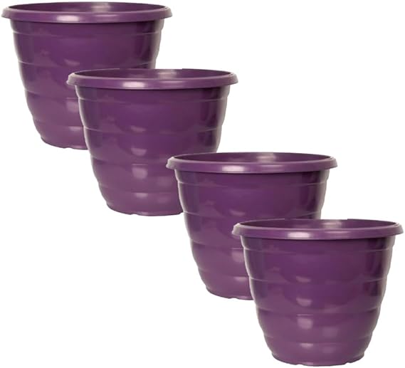 30cm (12 Inch) Plastic Planter Round Ascot Flower Pot | Garden Plant Pot