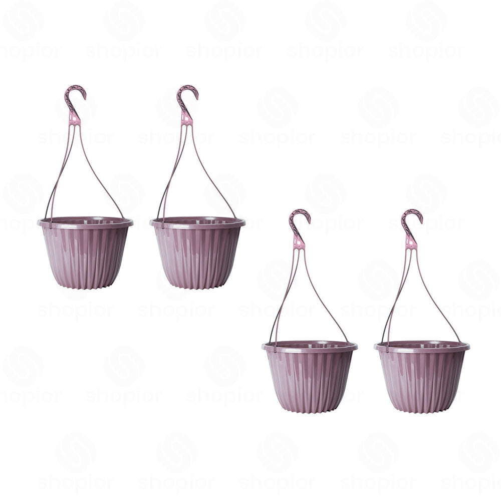 Rodeo Geometric Plastic Plant Pots & Planters – Modern Flower Containers, Hanging Baskets