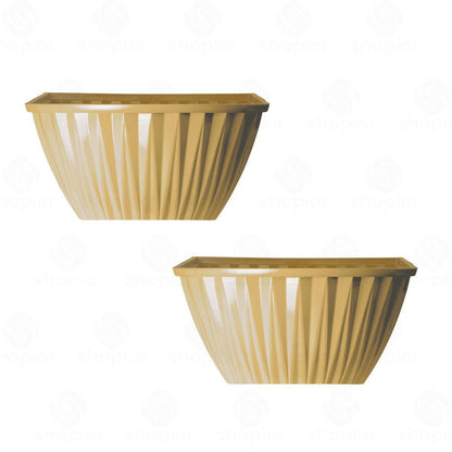 Rodeo Geometric Plastic Plant Pots & Planters – Modern Flower Containers, Hanging Baskets