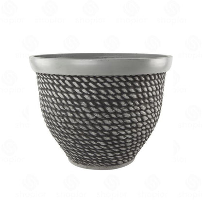 Woven Rope Planter 40cm - Large Decorative Indoor & Outdoor Garden Plant Pot – Plastic Flower Planter