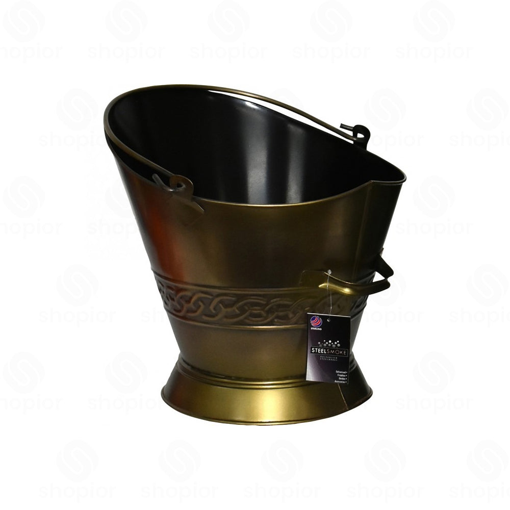 Metal Coal Scuttle Bucket & Coal Hod – Fireplace Fuel Storage for Coal, Logs & Smokeless Fuel