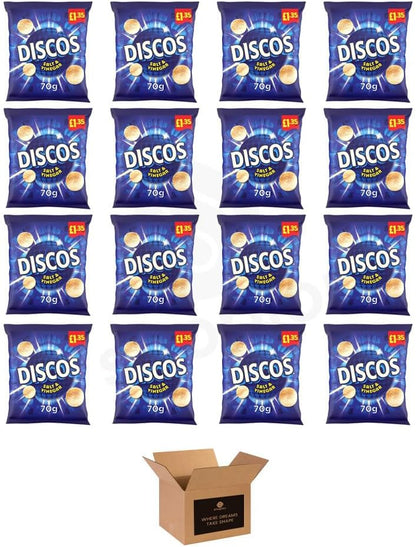 Discos Crisps Multipack 6 | Cheese & Onion, Salt Vinegar, Prawn Cocktail Flavour