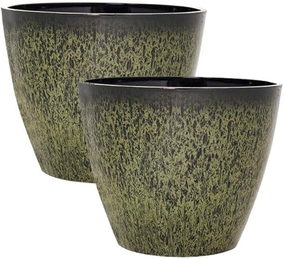 Florence Planter Round- Decorative Outdoor & Indoor Plant Pot, Weatherproof