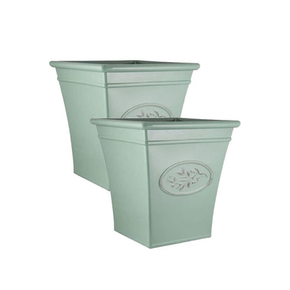Plastic Outdoor Tall Square Olive Planter for Gardening – Flowers Pot