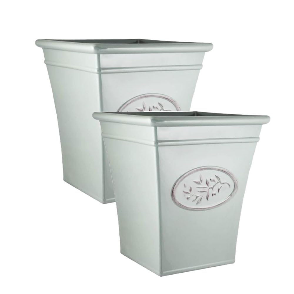 Plastic Outdoor Tall Square Olive Planter for Gardening – Flowers Pot